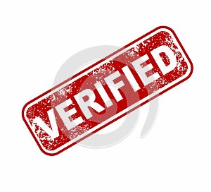 VERIFIED red rubber stamp vector illustration