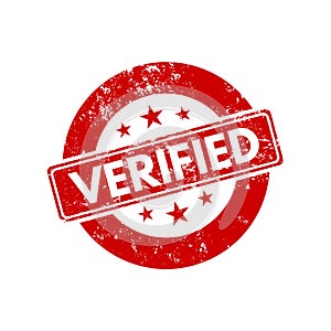 Verified - red rubber stamp