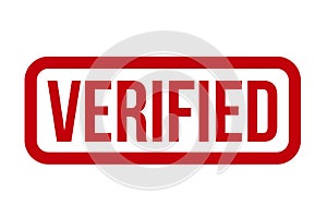 Verified Rubber Stamp Vector Illustration