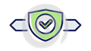 Verified Security Shield Vector, Symbol of Protection Trustworthiness, vector design Generative AI