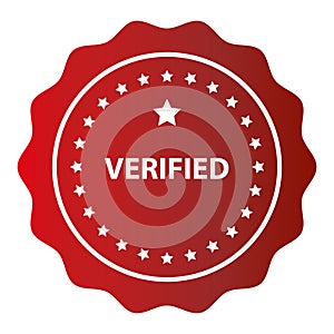 verified stamp on white