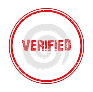verified stamp on white