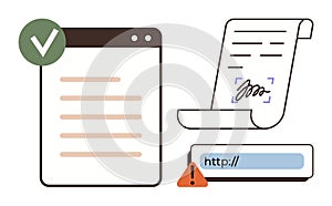 Online Document Approval Process with Verification and Error Alert
