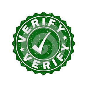 Verify Grunge Stamp with Tick