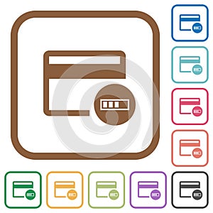 Verifying credit card simple icons photo