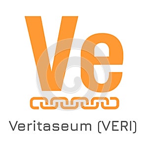 Veritaseum VERI. Vector illustration crypto coi