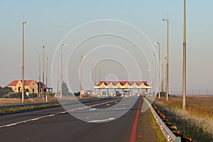 Verkeerdevlei toll booth on road N1 north of Bloemfontein