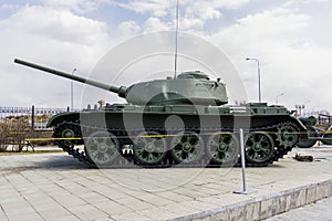 Soviet medium tank T-44M model 1944 in the museum of military equipment