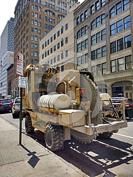 Vermeer CC155 Concrete Cutter Parked on a New York City Street, USA