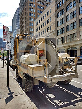 Vermeer CC155 Concrete Cutter Parked on a New York City Street, USA