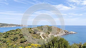 Vermeille mediterranean coast in south coast Pyrenees Orientales in Languedoc-Roussillon France