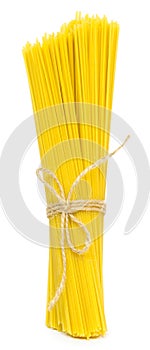 Vermicelli spaghetti, pasta from durum wheat. Isolated