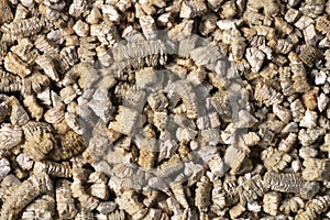 Vermiculite as a background. Top view, macro