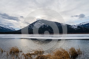 Vermilion lakes in Banff national park