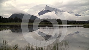 Vermilion Lakes and Mount Rundle Alberta Canada 4K UHD
