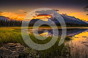 Vermilion Lakes Sunrise near Banff