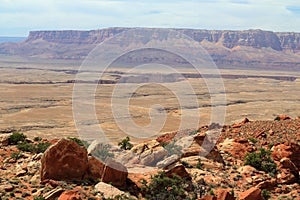 Vermillion Cliffs National Monument and Marble Canyon from Antelope Pass near Page, Southwest Desert, Arizona, USA