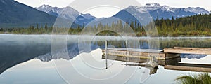 Vermillion Lakes Foggy Dock