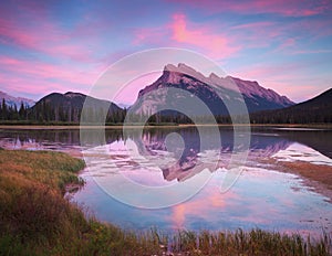 Vermillion Lakes Sunset in Banff Canada