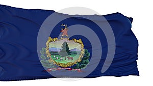 Vermont Flag isolated on white background. 3d illustration