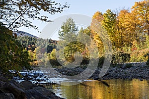 Vermont river at Autumn