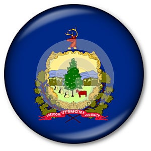 Vermont State Flag Button