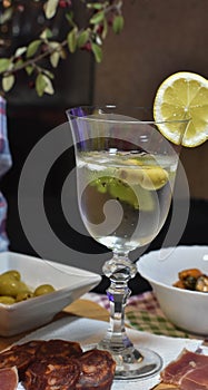 vermouth prepared with snacks