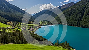 Vernago lake landscape, Senales Valley, Italy