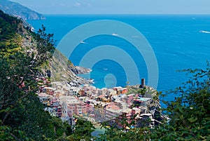 The Village of Vernazza - a part of Cinque Terre in Italy. photo