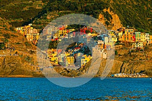 Vernazza village on the coastline of Cinque Terre