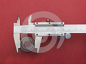 Vernier caliper with bearing