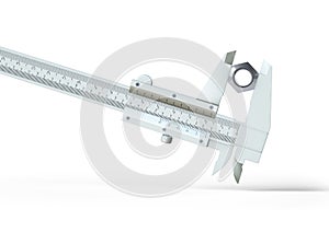 vernier caliper caliper measuring a nut