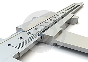 Vernier caliper closeup isolated