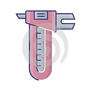 Vernier caliper Isolated Vector icon Which can easily modify or edit