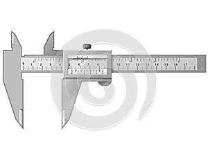 Vernier caliper isolated on white