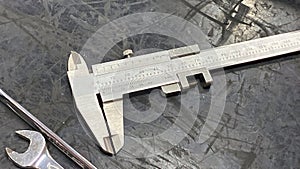 Vernier Caliper Reading Hardware Background