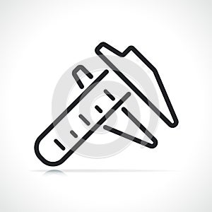 Vernier caliper thin line icon