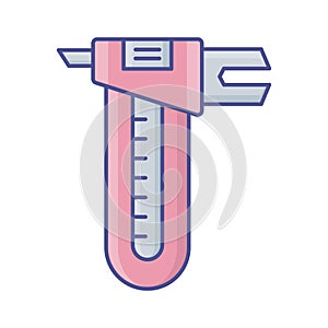 Vernier caliper Vector Icon which can easily modify or edit