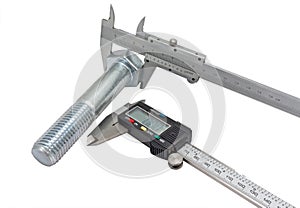 Vernier calipers and screw-bolt