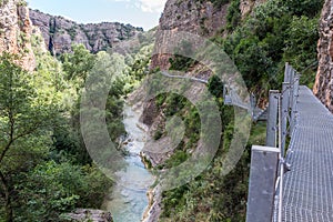 Vero river canyon in Alquezar, Spain photo