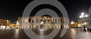 Verona Arena at Night - Roman Amphitheater