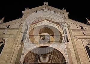 Verona Cathedral at night