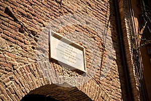 Verona house of Juliet