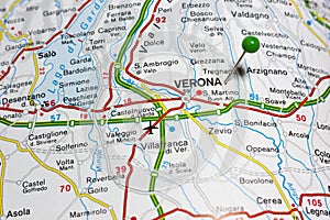 Verona Italy On A Map