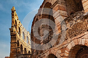 Verona, Italy Ã¢â¬â March 2019. Arena di Verona an Ancient roman amphitheatre in Verona, Italy named as UNESCO World Heritage Site