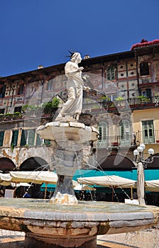 Verona, Italy. Piazza delle Erbe square.