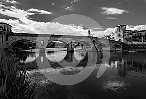 Verona. View of the bridge over the river.