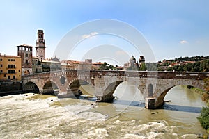 Verona view -Ponte Pietra photo