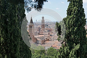 Verona viewed from castel san pietra