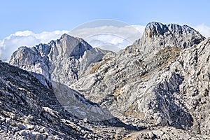 Veronica Refuge located in the central massif of the Picos de Europa National Park, 2325 meters above sea level, in Fuente De,